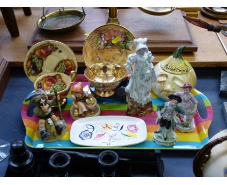 ASSORTED POTTERY INCLUDING AYNSLEY, GOEBEL FIGURES AND POOLE