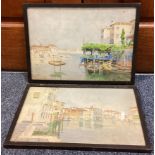 JOHN MALLORD BROMLEY: (British, 1858 - 1939): Two framed and glazed watercolours.