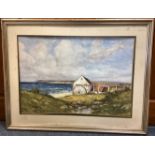 EYRES SIMMONS: (British, 1872 - 1955): A framed watercolour entitled 'Mill By The Sea'.