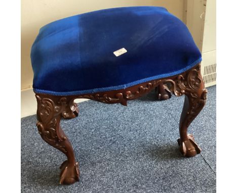 A 20th Century Chippendale style stool. Est. £20 - £30.
