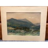 WILLIAM BEATTIE BROWN: (Scottish, 1831 - 1909): A framed watercolour depicting a highland view.