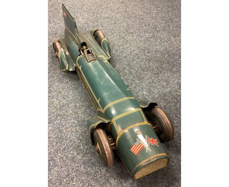 An unusual boxed vintage toy model of a Bluebird land speed car. Est. £250 - £300.