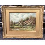 ROBERT JAMES HAMMOND: (British, 1879 - 1911): A framed and glazed oil on canvas.