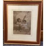 JOHN HAYTER: (British, 1800 - 1895): A framed and glazed pastel and watercolour.