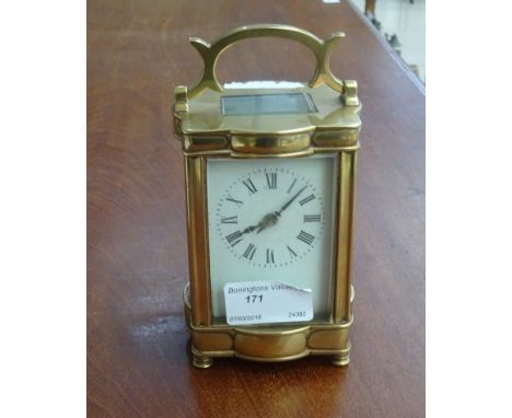 A 19th century brass carriage clock