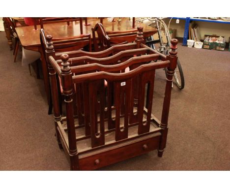 Large three division Canterbury and painted standard lamp (2)