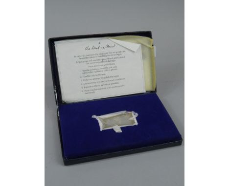 A Danbury Mint silver ingot for July 4th 1976, and a First Day cover.