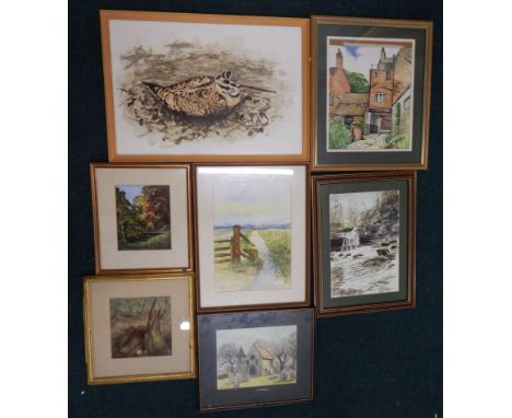 Various watercolours, to include examples bearing the names M. E. Cotman, R. Chapman etc.