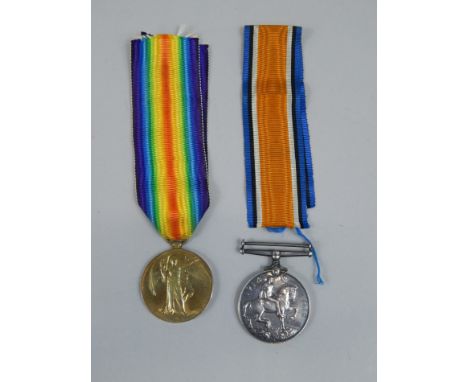 Two First World War medals, awarded to Private W. McLeer of the North D. Fusilier's, the 1914-18 Medal, and the Victory Medal