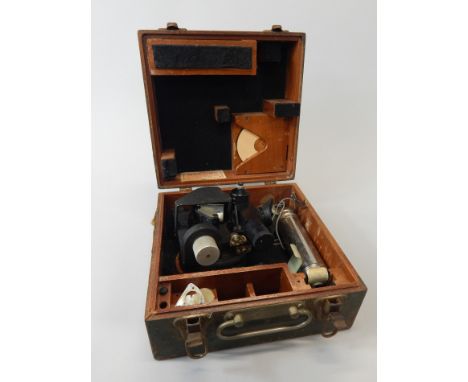 An ebonised sextant, in fitted case etc. Provenance: Butterfields, Thoresby Park, Nottinghamshire.