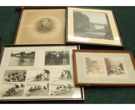 A black and white photograph, depicting Narrow Street Limehouse in London, circa 1828, a montage of photographs depicting Not
