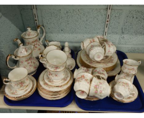 A Paragon Victoriana Rose pattern part dinner and tea service