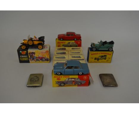 A BOXED DINKY TOYS FORD CONSUL CORSAIR, No.130, part boxed Ford Consul Cortina, No.139, boxed original Corgi Classics Model T