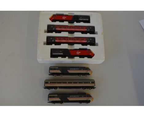 A PART BOXED HORNBY RAILWAYS OO GAUGE CLASS 43 HIGH SPEED TRAIN SET, 'Maiden Voyager', No.43063, and 'Lady in Red', No.43093,
