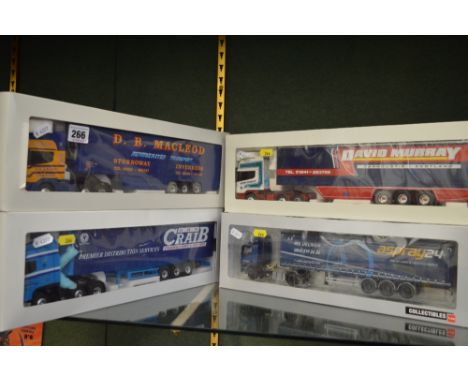 FOUR BOXED LOUIS SURBER/ELIGOR AND WSI TRUCK MODELS, 1/43 and 1/50 scale, WSI model complete with limited edition certificate