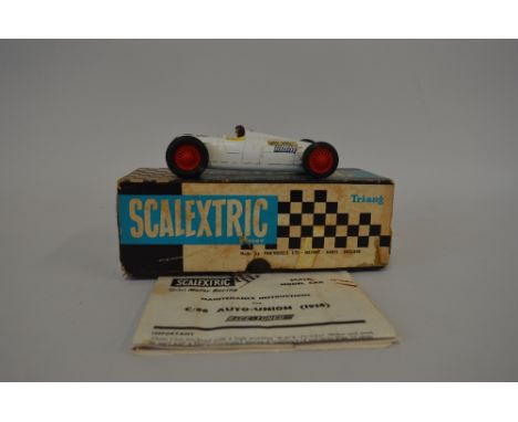 A BOXED SCALEXTRIC 1936 AUTO UNION RACING CAR, No.C/96, not tested, missing windscreen, box damaged but complete with packing