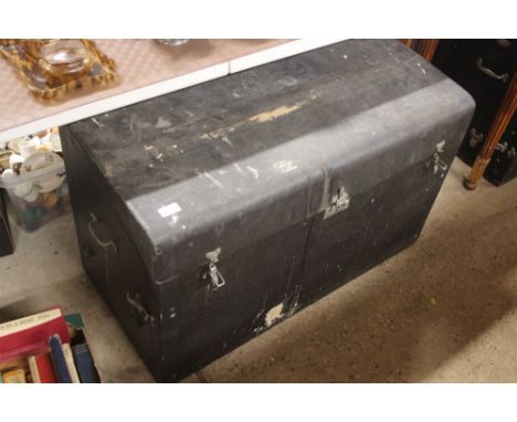 A vintage car trunk