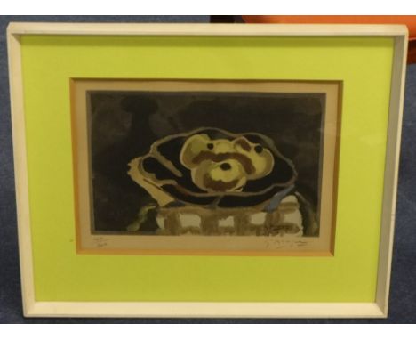 GEORGES BRAQUE (1882-1963) colour lithograph 'Still Life with Apples', signed in pencil No 144/300 with GS GUY SPITZER blind 