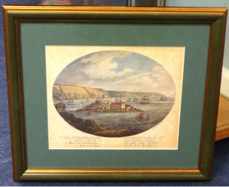 W. HAY print 'View of St Nicholas Island Plymouth Sound'
