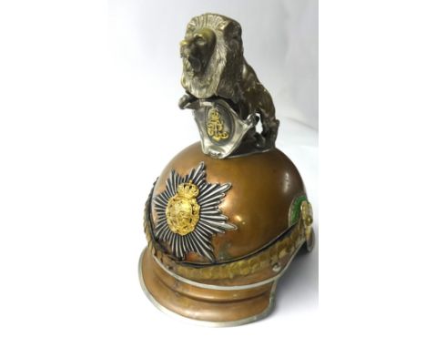 A Saxon Guard du Corps Pickelhaube Officers helmet, lacking internal fittings.