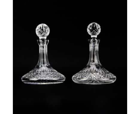Pair of Waterford Lismore Crystal Ships Decanter. Signed. Good condition. Measures 10-1/4" H. Shipping $125.00 (estimate $200