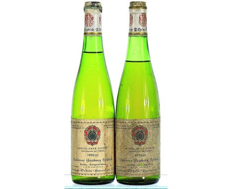 1976 Friedrich-Wilhelm-Gymnasium, Ockfener Geisberg Riesling Spatlese, Mosel 2x75cl  Labels soiled, capsules corroded.    Thi