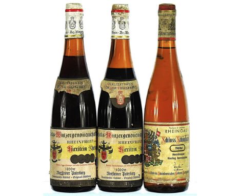 1969 Schloss Schonborn, Erbacher Marcobrunn Riesling Beerenauslese, Rheingau 1x75cl  1969 Bejirks-Winjergenoiieniehait, Niers