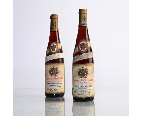 1976 Weingut Dr. Alex Senfter, Niersteiner Oelberg Riesling TBA, Rheinhessen  2x75cl   Labels slightly soiled, F & E May Ltd.