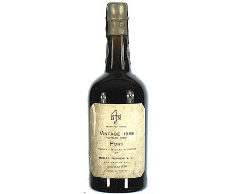 1955 Butler Nephew & Co, Vintage Port  1x75cl   Label soiled and slightly damaged.    This lot forms part of a private collec