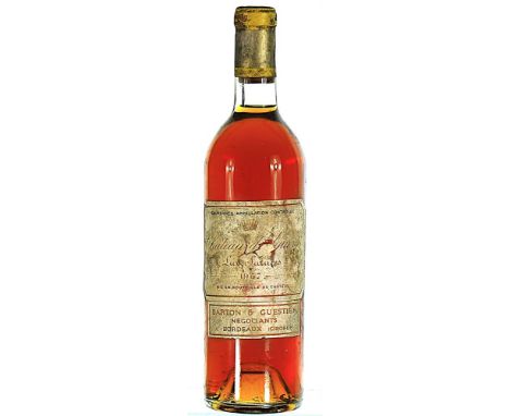 1957 Chateau d'Yquem Premier Cru Superieur, Sauternes 1x75cl   IN, label soiled and slightly damaged, Barton & Guestier strip