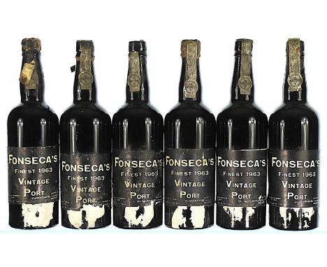 1963 Fonseca, Vintage Port  6x75cl   Capsules damaged, signs of old seepage.    This lot forms part of a private collection a