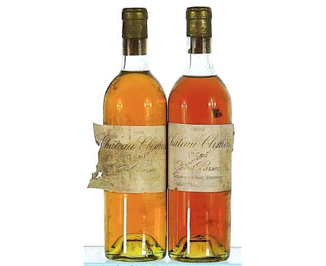 1970 Chateau Climens Premier Cru Classe, Barsac  2x75cl   1 BN, 1 TS, labels soiled and damaged, 1 capsule with signs of corr