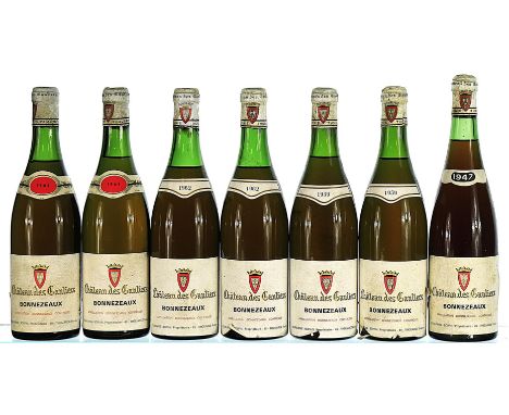 1947 Chateau des Gauliers, Bonnezeaux  1x75cl  1959 Chateau des Gauliers, Bonnezeaux  Labels damaged at bottom edge. 2x75cl  