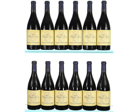 2011 Lothian, Pinot Noir, Elgin 12x75cl  2 labels slightly damaged.  These wines have been stored in perfect condition in the