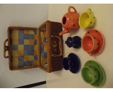 Schylling child's miniature tea set/hamper 