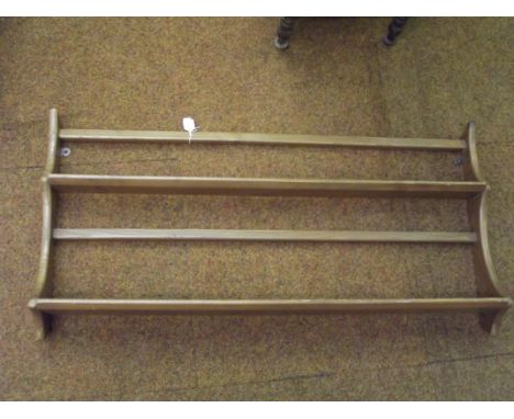 Ercol wall mounting shelf in elm 