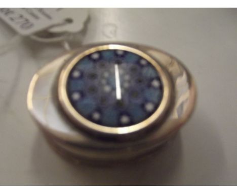 Silver and enamel millefiori pill box 
