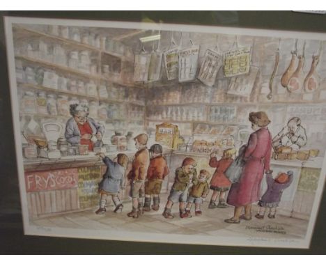 Limited edition Margaret Clarkson print, titled 'Spending Money' 