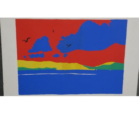 Philip Sutton RA (b.1928) -An unframed Artist's Proof abstract print titled ' Cornwall', signed by artist, dated 1969. H.57 W