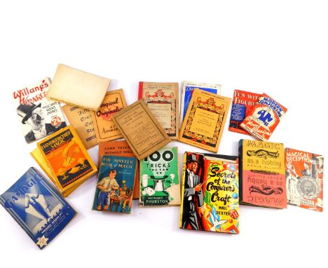 Books and booklets relating to magic, including Will Dexter. Secrets of the Conjurer's Craft., Will Blyth. Handkerchief Magic