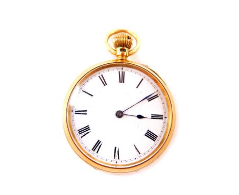 A Victorian gentleman's 18ct gold cased pocket watch by W Batty &amp; Son, Manchester, open faced, keyless wind, circular ena