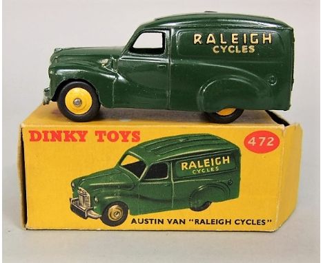 Dinky toys, 472 Austin van, Raleigh cycles with original box 1957-60