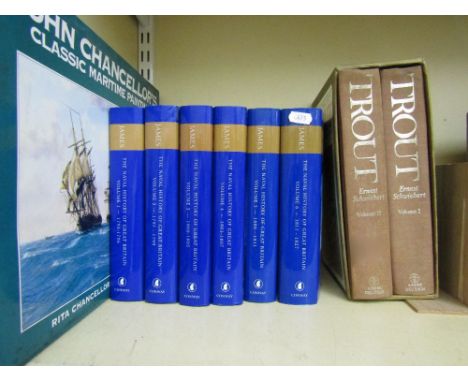 A boxed set of Trout by Earnest Schwiebert first published 1979 by Andre-Wright Deutsch Ltd, printed in the USA, together wit