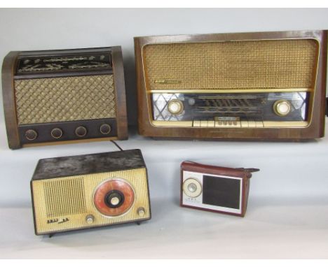 Four various vintage radios
