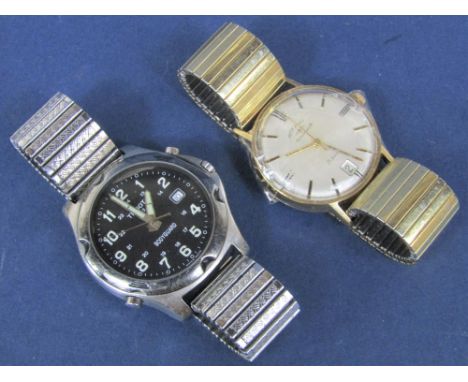 Vintage Rotary and Tissot gents wristwatches, the Rotary with original guarantee certificate (2)