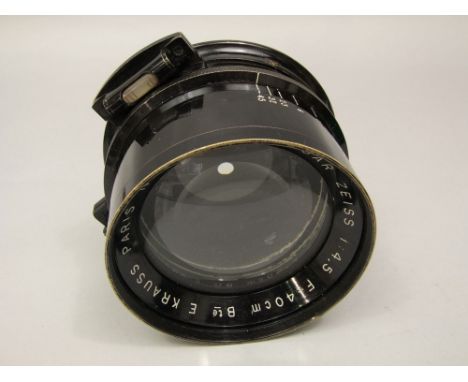 Tessar Zeiss1:4,5 F-40cm lens, K Krauss - Paris number 150552