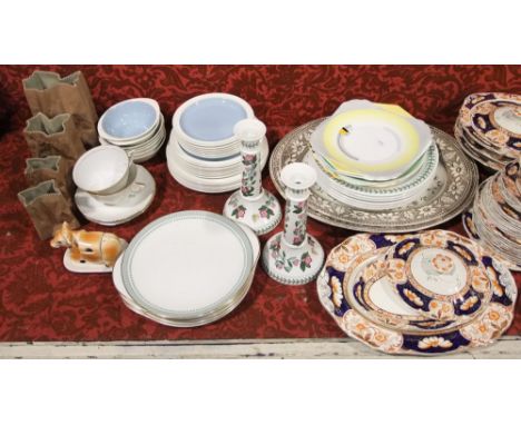 A very large quantity of mixed ceramics to include a pair of Portmeirion Botanic Garden candlesticks, a collection of Royal W