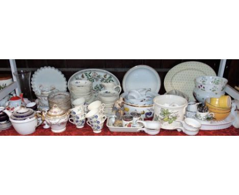An extensive collection of ceramics including Wedgwood Cornel dinner and tea wares, Crown Staffordshire blue and gilt tea war