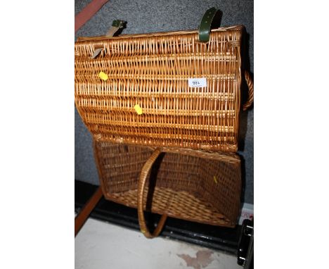 A WICKER HAMPER BASKET PLUS ANOTHER (2)
