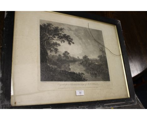 A VINTAGE FRAMED AND GLAZED ENGRAVING AFTER MR. R. WILSON